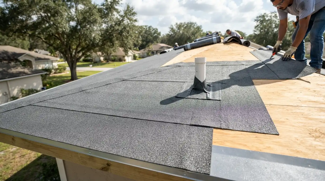 Self-adhered tape sealing the seams between roof deck sheets